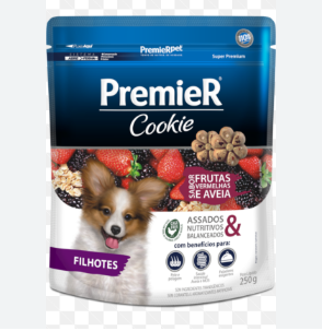 Premier cookie – Frutas Vermelhas e Aveia - Cães Filhotes - 250 grs.