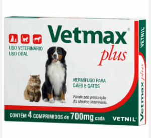 Vetmax Plus - Caixa com 4 comprimidos