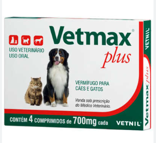 Vetmax Plus - Caixa com 4 comprimidos